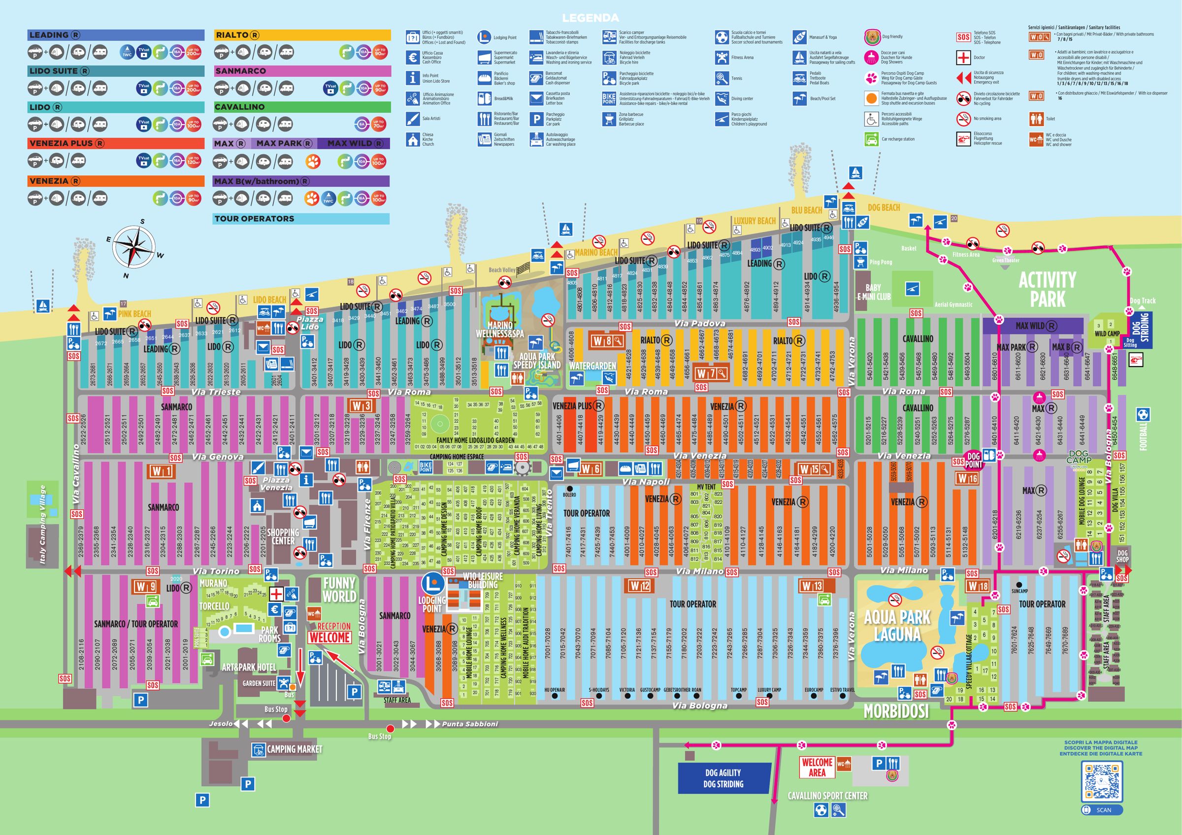 Mappa del villaggio Union Lido